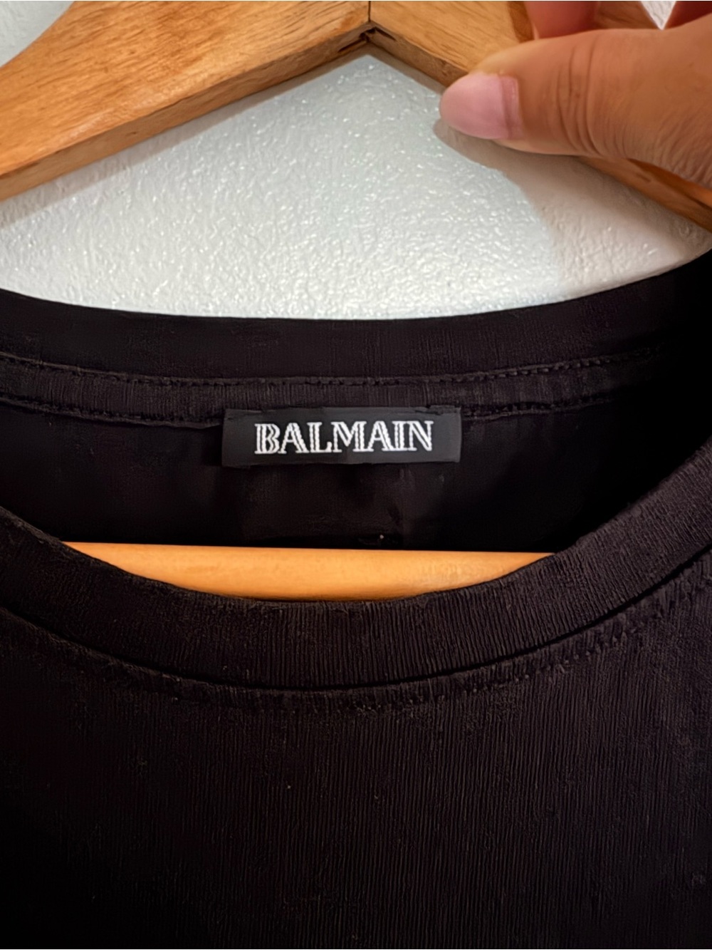 Balmain Paris Black Short Sleeve Logo Tee - Picture 4 of 6